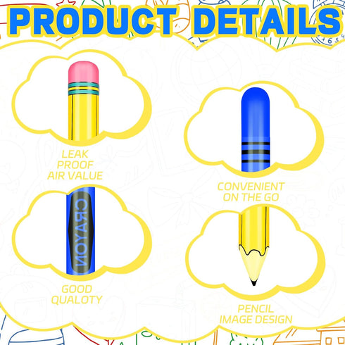 6 4 Pcs Giant Large Inflatable Crayons Hanging Neon Back to School Pencil Crayons Classroom Decoration for Back