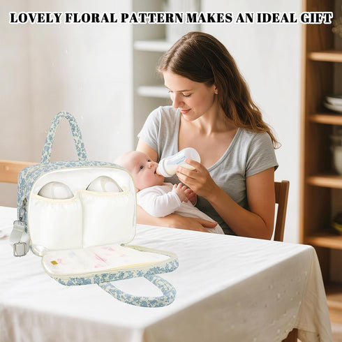 Momcozy, rain bunny Cotton Quilted Wearable Breast Pump Bag Compatible With Elvie, Willow and Pumping Bag for Work