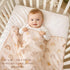 40x40 Inch-Rainbow Baby Blanket with Dotted Double Layers Muslin Soft Swaddle Blanket Cotton Neutral Receiving Blankets
