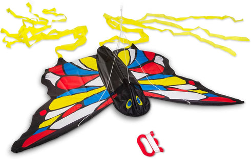 Melissa & Doug Beautiful Butterfly Kite | Single Line Shaped Kite (50-Inch Wingspan)