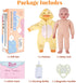 Set 15" BABESIDE Lightweight Baby Doll Realistic Soft Doll for Girls, Easy to Carry & Hug Pretend Play & Gift