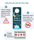 Funplus Baby Sleeping Sign, Do Not Knock or Ring, Plastic Door Knob Hanger Sign