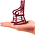 Dollhouse Wooden Chair, 1:12 Miniature Rocking Chair Model (Brown)