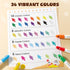 36 JUPITEARTH Colors Tempera Paint Sticks, Washable Rocket Paint Sticks for Kids, Non-Toxic and Quick Drying