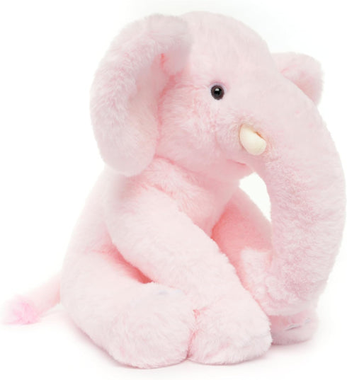 13" Pink Elephant Stuffed Animal, Plush Toy for Kids, Baby Shower, Bedtime, Birthday Gift