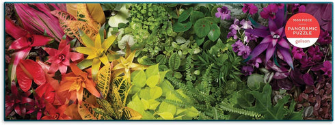 Galison Plant Life Panoramic Puzzle, 1000 Pieces, 39” x 14” – Plant Jigsaw Puzzle Featuring an Elongated & Colorful Landscape Photograph – Thick, Sturdy Pieces, Challenging Family Activity