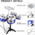 Beenavee Set,Jazz 5 Set,Toddler Set Kids Drum Drum Musical Toys, Drum with Stool Mini Band Rock Educational Percussion