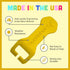 Bucklebee Easy Car Seat Buckle Release Aid - Button Pusher Tool for Children - 1 Pack Yellow