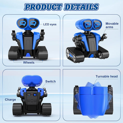 MindPal 3 Robot Toys for Boys Girls with Auto-Demonstration Robots for Kids Remote Control Kids Robot Rechargeable