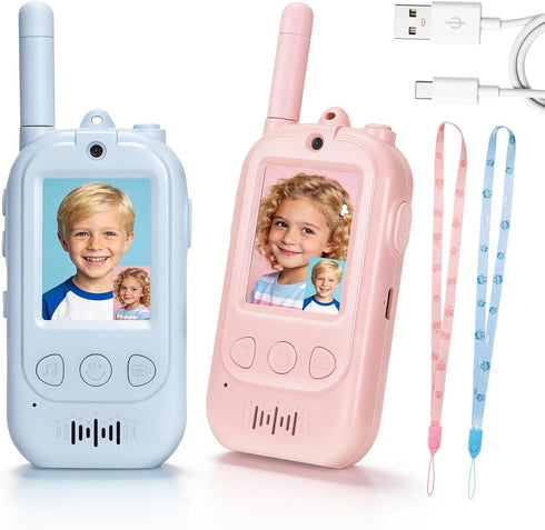 AnKangEra Video Walkie Talkies for Kids with Screen, 2-Way Real-Time Video Call Toy,