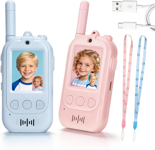 AnKangEra Video Walkie Talkies for Kids with Screen, 2-Way Real-Time Video Call Toy,