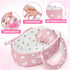 12" Set 13 3 4 5 6 Golray Soft Baby Doll with Accessories Bassinet Carrier, Pcs First Toddlers Realistic Baby Doll Crib