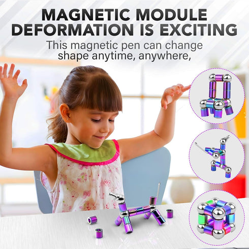 13 8+, Magnetic Fidget Pen - Perfect Writing and Spinner Magnet Toy Combination, Figette Figit Pen with Magnetic Rings