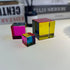Mixing Color Cube with Display Stand - Diamond Polished Scientific Educational Toys, Gorgeous Silent Desk Toy (size