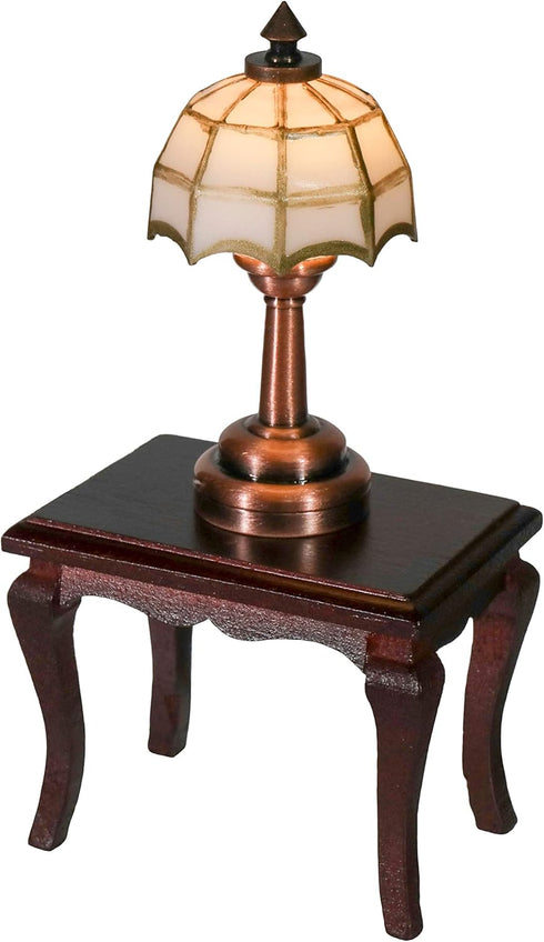 Mini Dollhouse Table Accent Lamp, LED Miniature Lighting for Dolls House Decor, Battery Operated