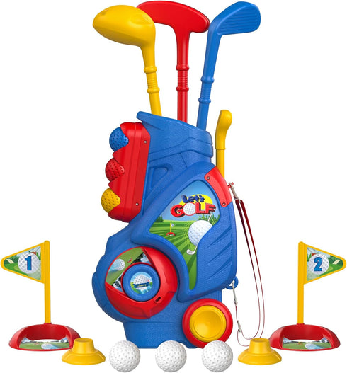 Liberry Toddler Golf Set, Upgraded Kids Golf Cart with Unique Shoulder Strap