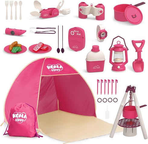 Kids Camping Set an Outdoor Campfire Toy Set Featuring a Tent, Oil