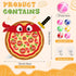 Pizza Party Game Turtle Party Favors, 24 x 22 Pizza Dart Board with 18 Sticky Balls for Birthday Supplies