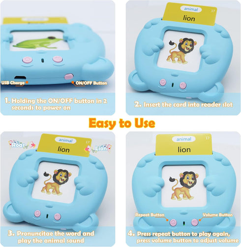 510 Words Alphabet Talking Flash Cards - Educational Interactive Toy for 3-8 Year Olds, Birthday Gifts for Kids