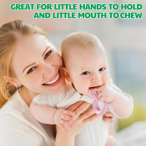 Baby Teether Silicone Teething Toys for 0-6 Months, Chew Toys for Teething Relief, BPA-Free Gifts