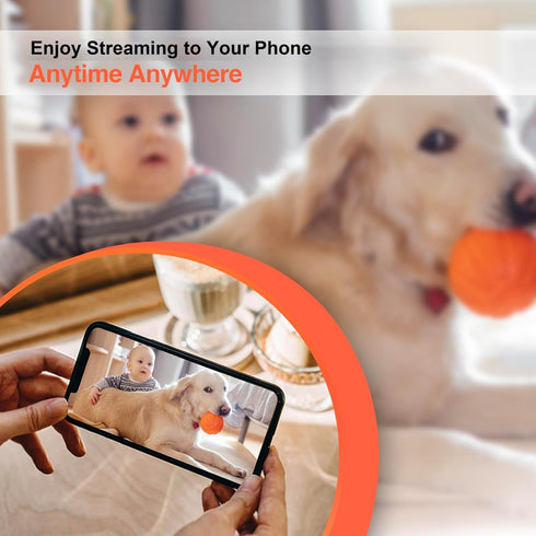 XXAXX 4K 800mAh WiFi Ultra HD Camera, Video Cam with Detection, App Control, Cloud & SD Storage, Battery, Video-only