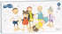 6-Piece Set Small Foot Wooden Bending Doll Family - Poseable Dollhouse Figures - Flexible Wooden Dolls with Bendable
