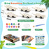 faentwc Dinosaur Painting Toys for Kids 5-7: 2 in 1 Dino Arts Painting Kits and Pull Back Cars Toy for Boys and Girls