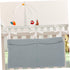 ibasenice Bed Organizer Cotton Stroller Storage Bag Multi-purpose Hanging Pouch for Toys Pacifiers and Milk Bottles