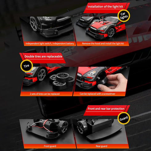 1/16 2.4GHz 4WD, 40km/h, GoolRC Drift Car - RC Race Car, Waterproof, Electric, Red, Teens Gift