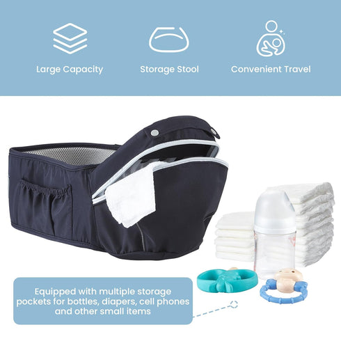 FUFVUTI (036 736 lbs) Backpack Baby Carrier Newborn to Toddler Months, Infant Carrier with Hip Seat & Wrap | Mesh Front