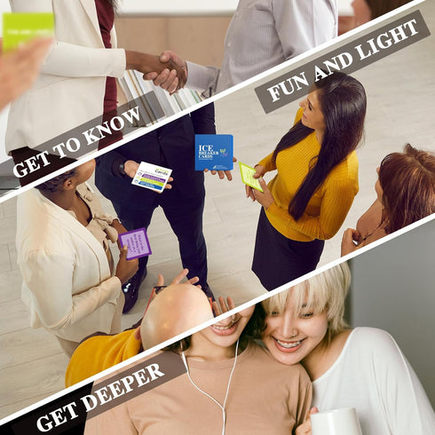 chiazllta 87 Conversation & Connection Cards - Icebreaker Team Building Games for Workplace Adults