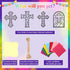 Yeaqee 24 Pack Cross DIY Suncatcher Paper Crafts Easter Crafts for Kids Religious Easter Cross Paper Suncatchers Great for Sunday School Crafts Classroom Arts and Crafts Party Favors by Yeaqee
