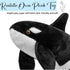 FRANKIEZHOU Giant Orca Stuffed Animal - Lifelike 27.6" Plush Killer Whale, Cuddly Toy for Boys and Girls