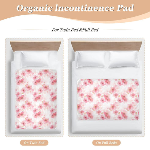 siphylline 52" 34" Watercolor Art Flowers Red Extra Large Resuable Baby Bed Pad Highly Absorbent Diaper Changing Pad