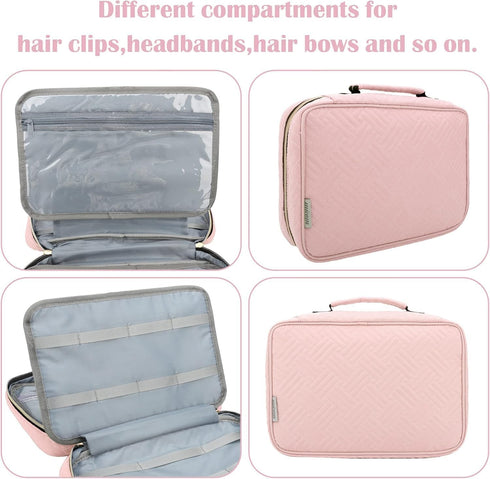 Micom Hair Accessories Storage Bag For Baby Girls, Hair Bow Organizer, Multifunctional Hair Accessories Storage