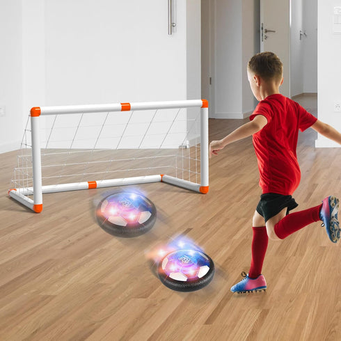 2 Goals & 2 Ball Hover Soccer Ball Toys - Indoor Outdoor Game Toys for Kids Ages 3-5, Birthday Gifts