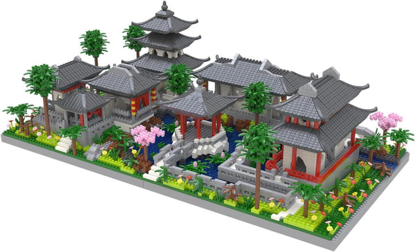 Architecture Micro Block Set, Chinese Style Suzhou Garden, 3888 PCS Classical Building Set for Adults and Kids