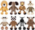 Elcoho 8 Pieces Safari Stuffed Animals Plush Jungle Animal Toys, 9.8 Inch Zoo Stuffed Animals Set for Animal Themed
