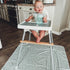 45" 45 BapronBaby Dino Friends Sage Splash Mat - Waterproof Catch-All for Under High Chairs, Floors, Tables, Playtime
