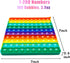 Double Side Pop It 1 100 200 - Chart, Numbers, Row Counter for Knitting Crochet, Educational Sensory Toy