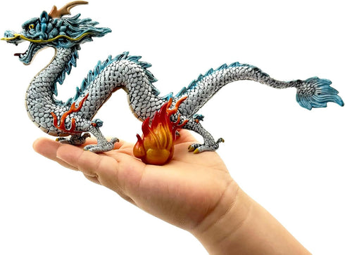Gemini&Genius Chinese Dragon Toys - 2024 Year of The Sea Dragon Mascot Action Figures for Spring Festival