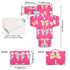 Jihqo Diaper Changing Pad Bows Pink Portable Diaper Mat with Built-in Pillow Travel Changing Station for Baby
