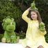 Muiteiur Giant Triceratops Stuffed Animal with 3 Baby Dinosaurs - Green Plush Toy Gift for Kids, 24.5 inch