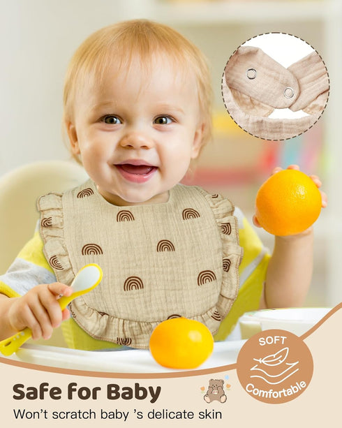 Lictin Muslin Baby Drool Bibs - 8 Pack Baby Bandana Drool Bibs Cotton Unisex