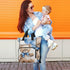 SUABO Backpack Baby Diaper Bag Watercolor Bear with Blue Bow Large Bag Waterproof Travel Diaper Bags for Moms and Dads