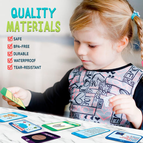 Merka 90 Pack Science Flash Cards for Kids - Solar System, Human Body, Geography, Learning Picture Cards