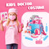 3-5 4 ULOVEME Pink Doctor Kit for Toddlers with Costume - Dentist Kit for Kids with Teeth Model /Removable Teeth