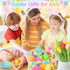 100Pcs 2.4" SevenQ Plastic Easter Eggs Fillable, Empty Colorful and Golden Eggs for Easter Basket Stuffers Gifts