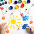 Tudomro Art Paint Party Favors Keychain, Paint Splatter Palette Brush Keychain for Kids