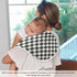 FLildon 4PCS Muslin Burp Cloth for Baby Checkered Black White Super Absorbent Burping Cloths, Bibs for Newborn Boys
